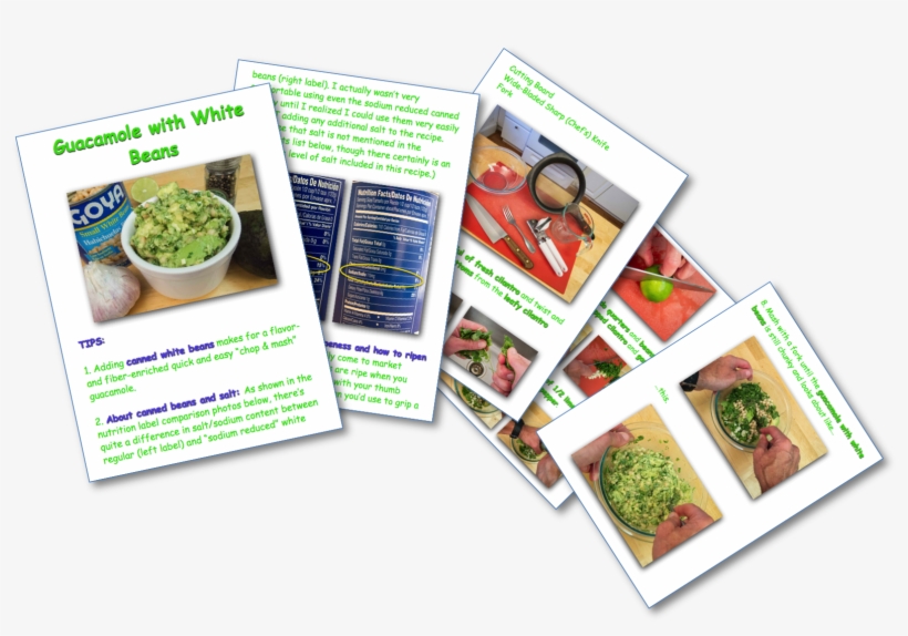 Guacamole With White Beans Picture Book Recipe Pages, transparent png #6872769