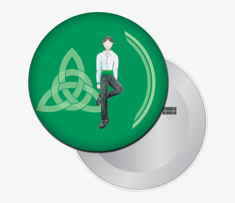 Irish Step Dancer Boy Button / Magnet, transparent png #6873321