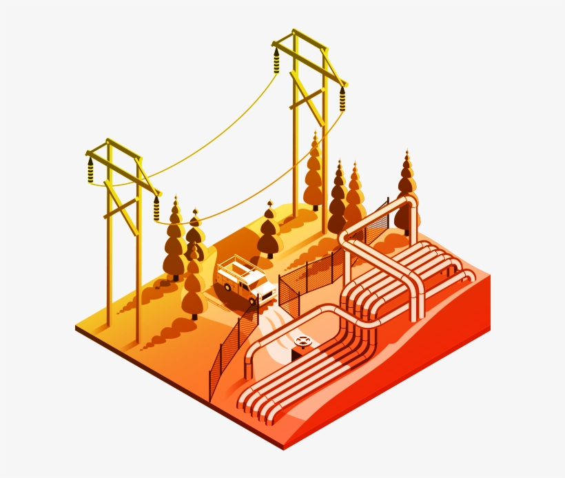 Red, Orange, And Yellow Electric And Gas Utilities, transparent png #6876232