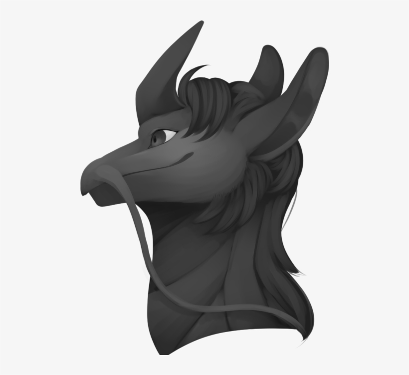 Unicorn Head Clipart Black And White, transparent png #6876291