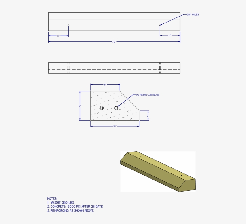 Precast Parking Curb, transparent png #6876831