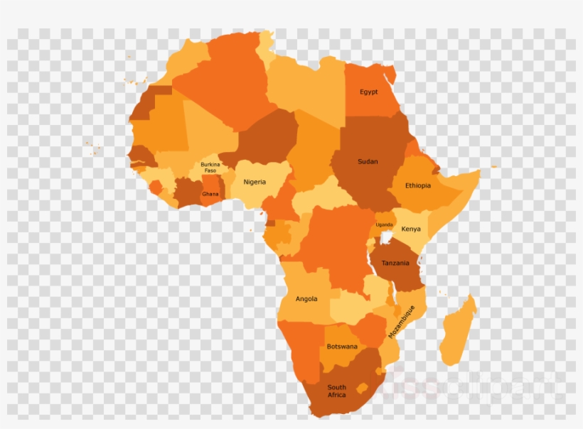 Africa Map Vector Png Clipart Africa World Map, transparent png #6877169