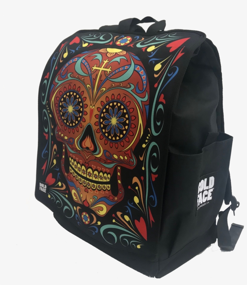 Day Of The Dead / Dia De Los Muertos Sugar Skull Backpack, transparent png #6880905