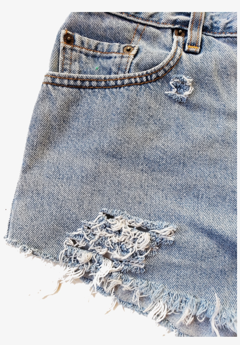High Waist Vintage Levi's Denim Shorts, transparent png #6882048