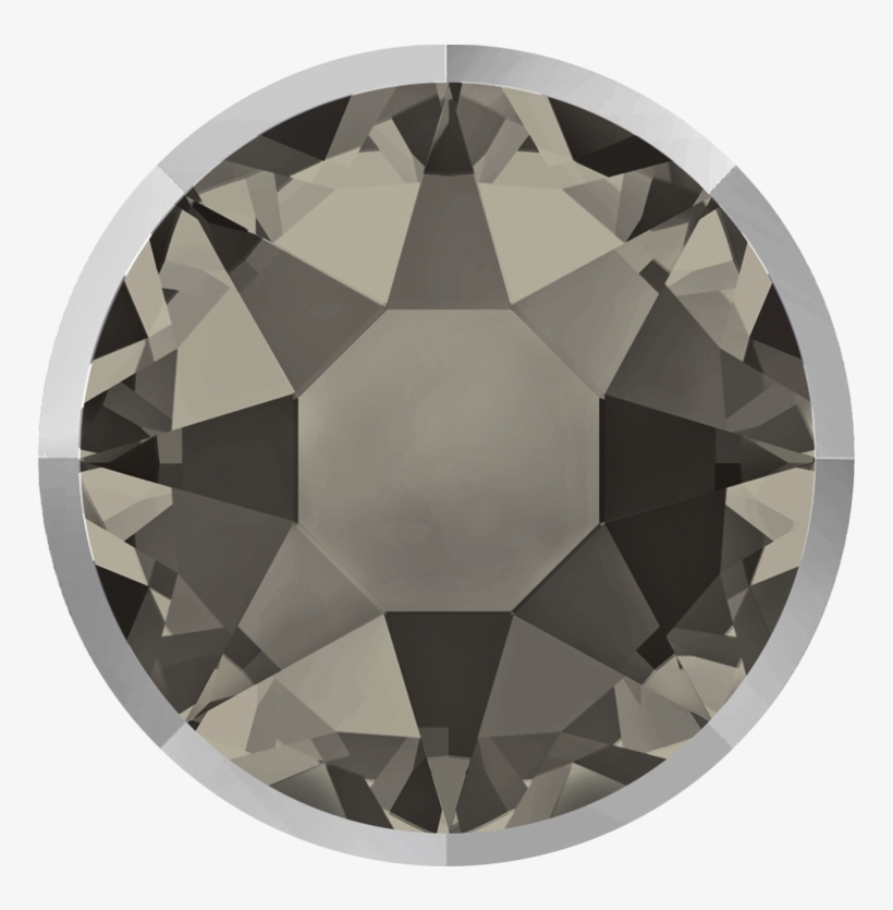 Greige Rimmed Chrome Swarovski Rhinestones Flatback, transparent png #6884820