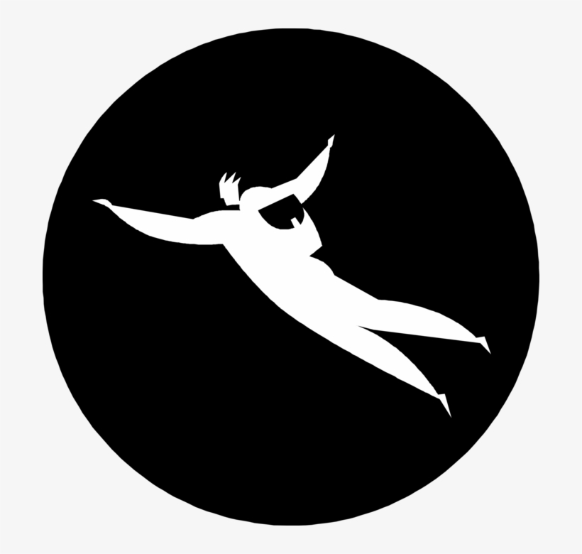 Vector Illustration Of Skydiver Jumps From Plane In, transparent png #6884880