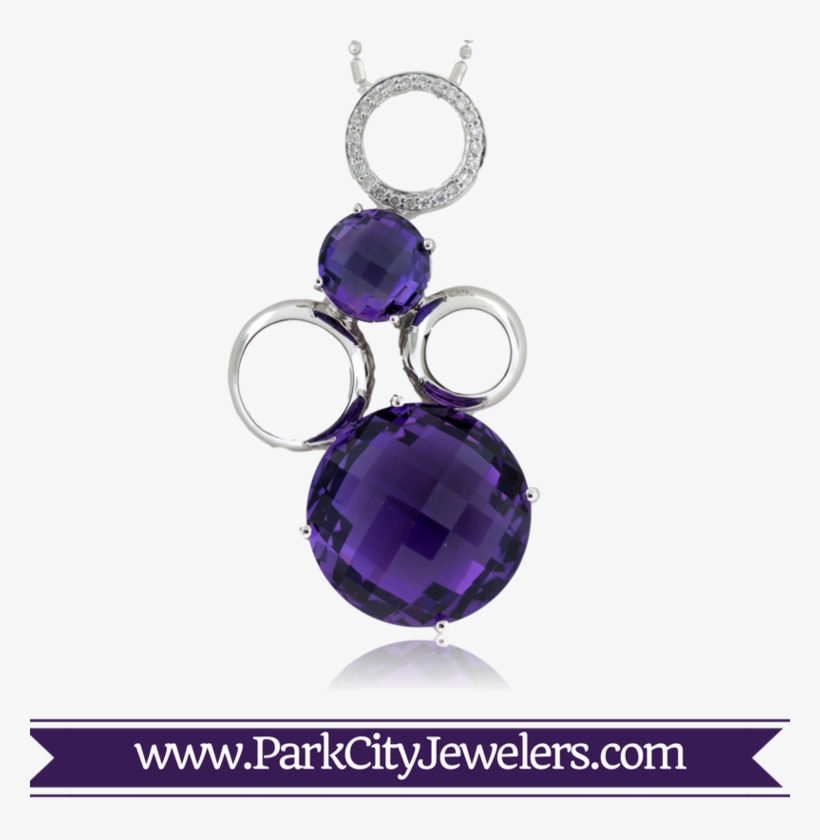 Amethyst Round Circles Pendant, transparent png #6886945