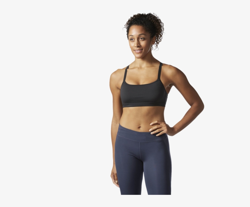 Adidas Women's Crisscross Bra Black, transparent png #6887488