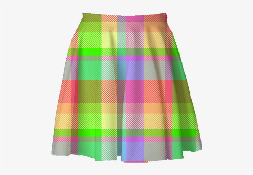 Rainbow Plaid Skirt, transparent png #6888475
