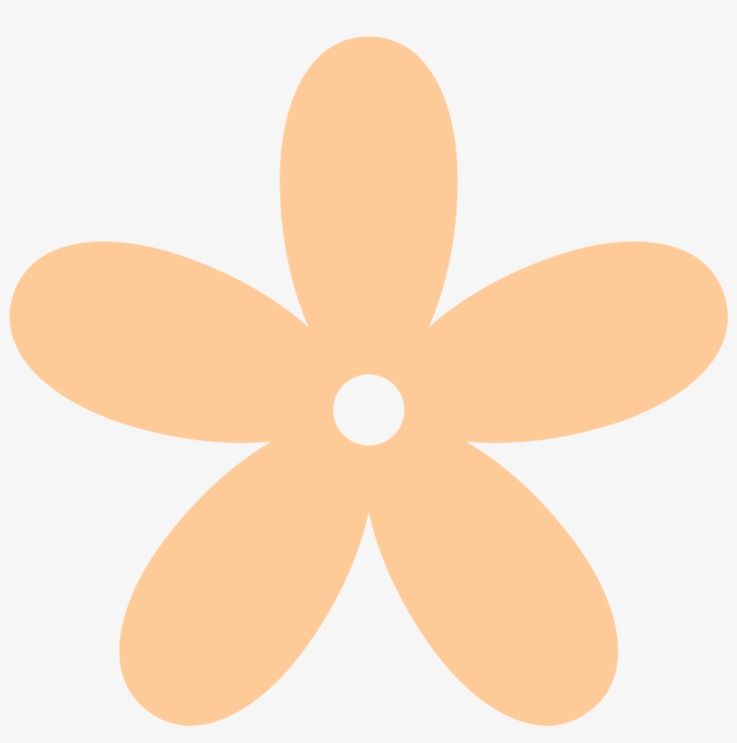 Peach Flower Clipart, transparent png #6889102