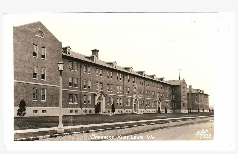 Postcard "wwii Barracks Fort Lewis Washington", transparent png #6890143