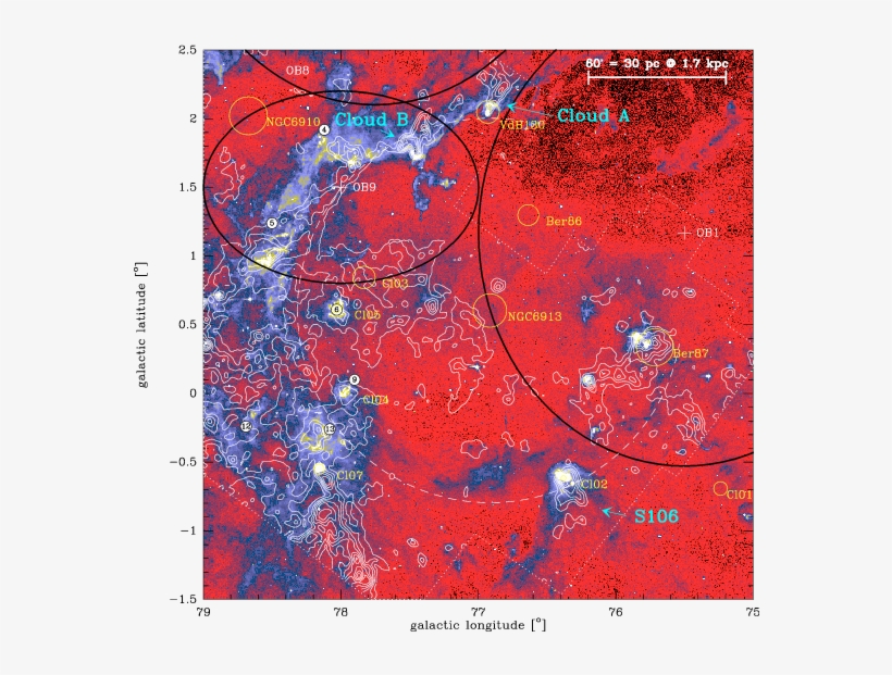 Overlay Of 13 Co 1 → 0 Emission In The Velocity Range, transparent png #6892085
