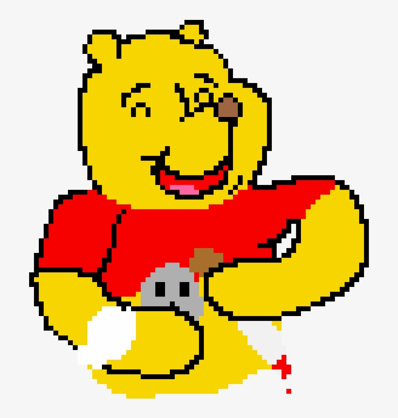 Demented Pooh Bear, transparent png #6892242