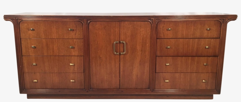 Vintage Art Deco 12-drawer Dresser By Century, transparent png #6894800