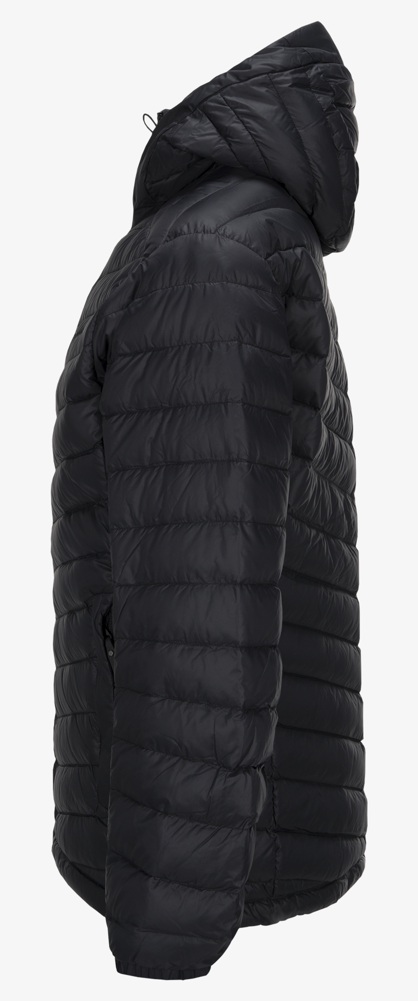 Men's Frost Down Hooded Jacket Black, transparent png #6898691