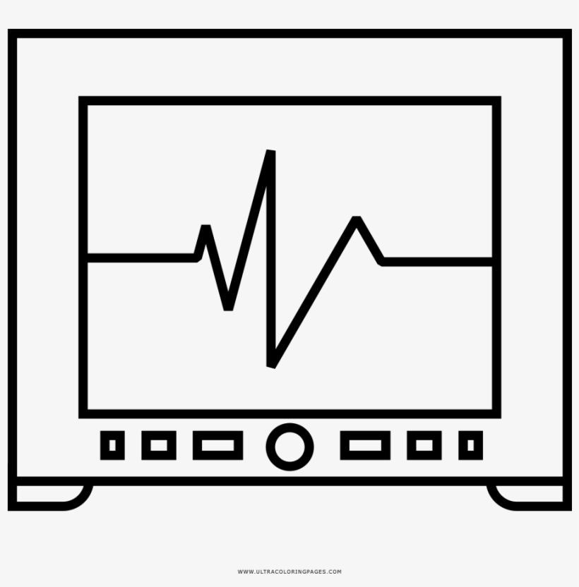 Heart Monitor Coloring Page - Coloring Book, transparent png #690024