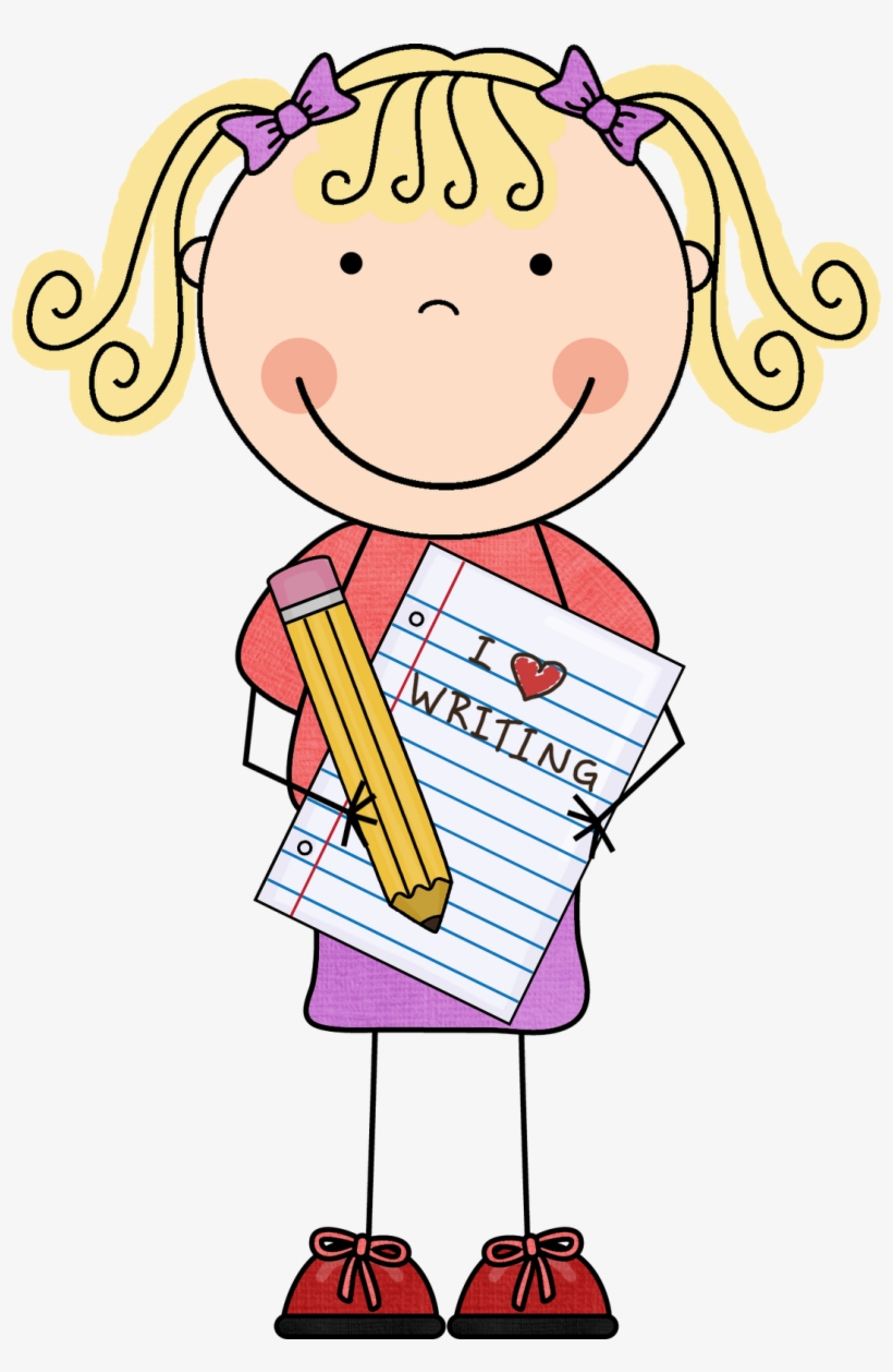 Jail Cell Clip Art - Clip Art Girl Writing, transparent png #690741