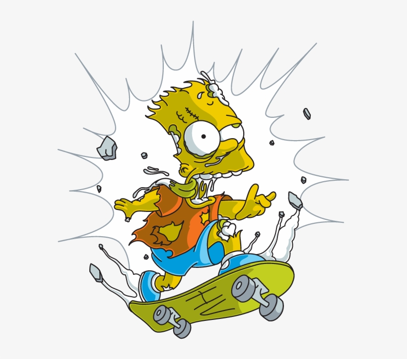 Homer Skateboarding Homero Transprent - Bart Simpson Skate, transparent png #690861