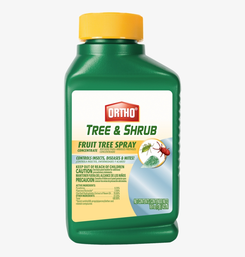 Ortho® Tree & Shrub Fruit Tree Spray Concentrate - Scotts Ortho Roundup Fruit Tree Spray, 3-in-1, 16-oz., transparent png #690936