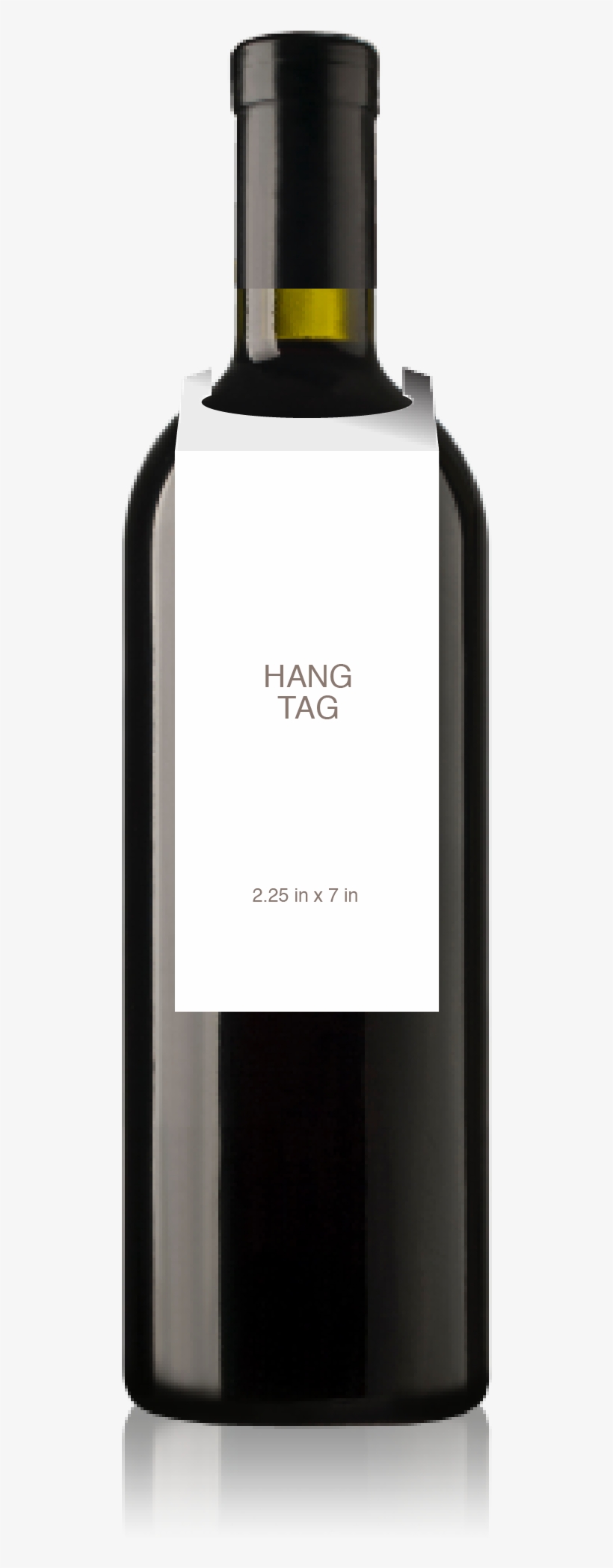 Bordeaux Bottle With A Blank Hangtag From Crushtag - Bottle, transparent png #691734