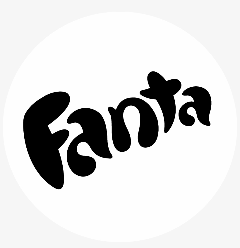 Fanta Logo Black And White - Fanta Logo, transparent png #691934