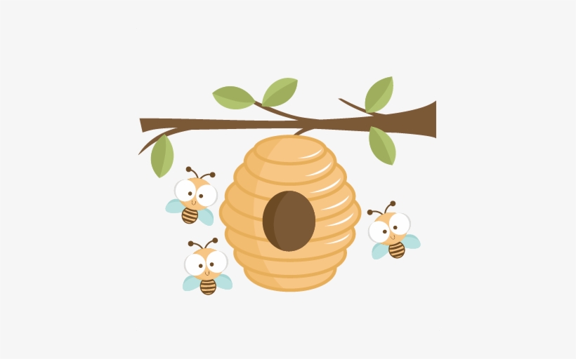 Bee Clipart Vintage - Honey Bee Hive Png Clipart, transparent png #692214
