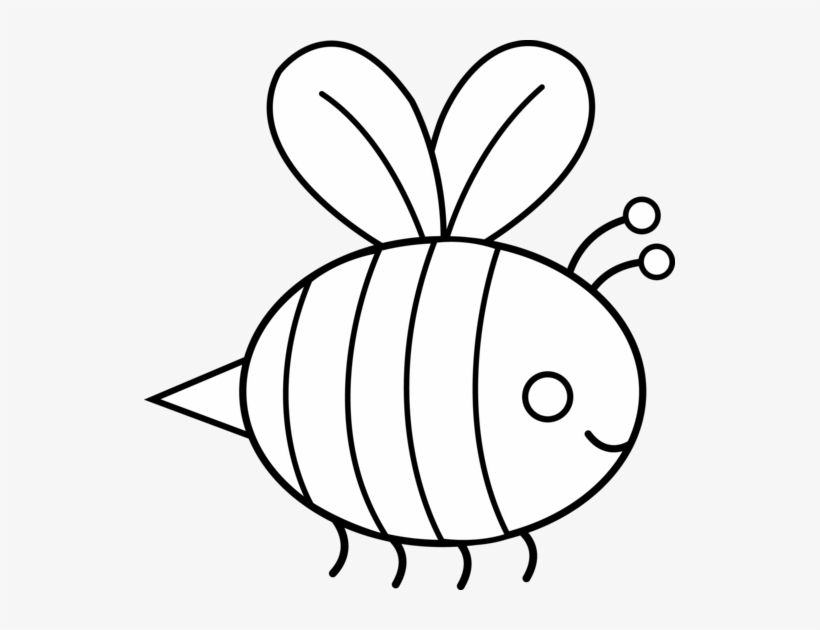 Free Clip Art Bumble Bee - Bumble Bee Clipart Black And White, transparent png #692279