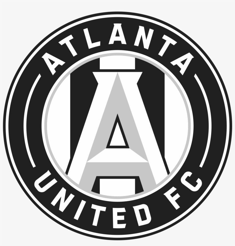 Atlanta Drawing Logo For Free Download On Mbtskoudsalg - Atlanta United Decals Team Colors Black White Pink, transparent png #692647