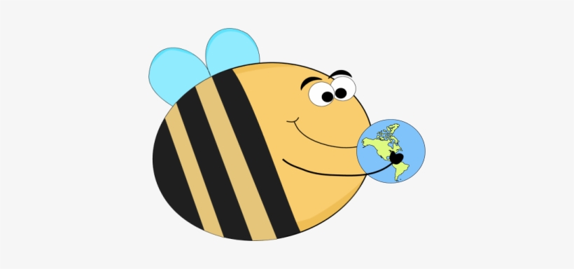 Globe Clipart Bee - Bee With Pencil Clipart, transparent png #692706