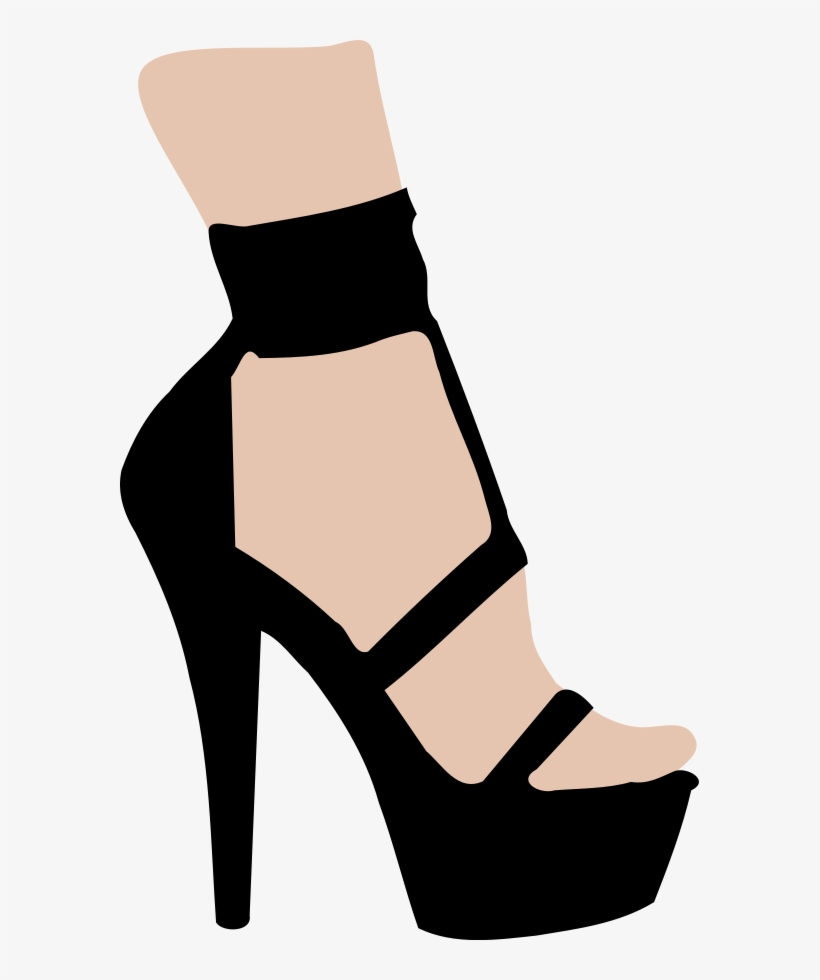 High-heeled Shoes - Easy Drawing Of Heels, transparent png #693055