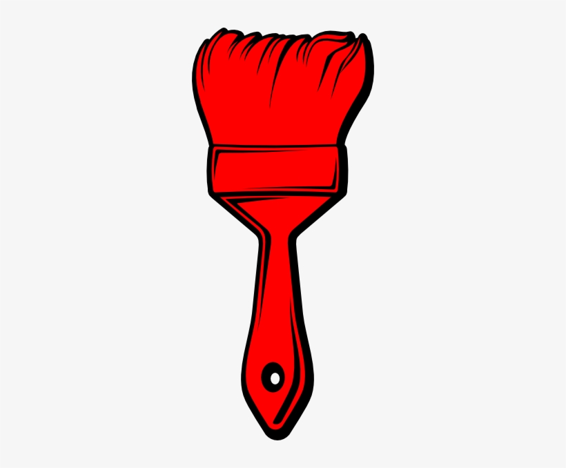 Brush Clipart Red - Red Paintbrush, transparent png #693189