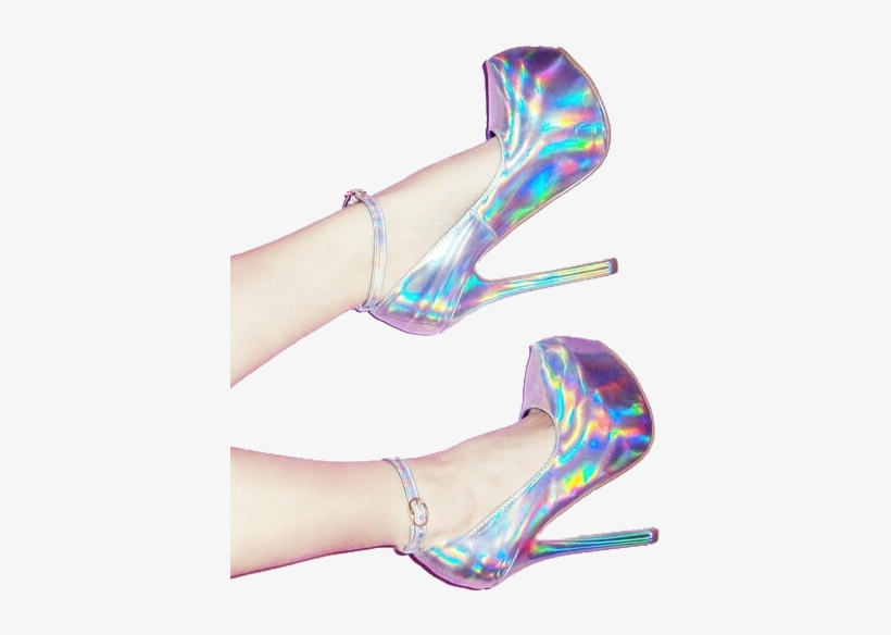 High Heel Clipart Tumblr Transparent - Holographic Heels, transparent png #693240