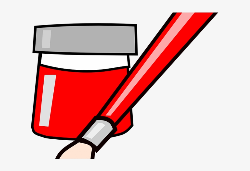 Paint Brush Clipart Red - Paint Brush Clip Art, transparent png #693267