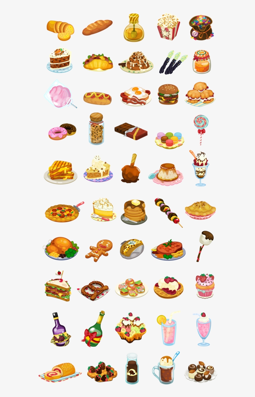 Delicious Food Items By Jin Sethanukul, Via Behance - Food Items In Games, transparent png #695410