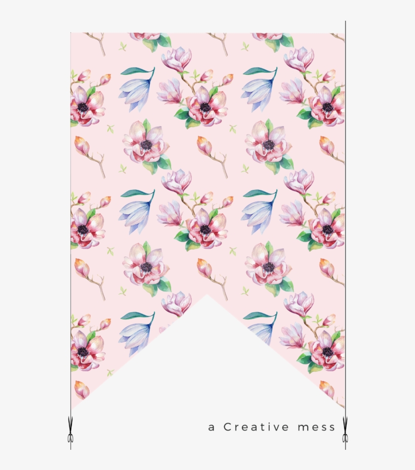 Watercolor - Kris Art 'magnolia Flower' Canvas Gallery Wrap, Size, transparent png #695787