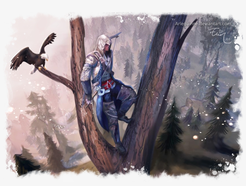 Assassins Creed Iii Connor Kenway Finds Some Peaceful - Assassin's Creed Connor Art, transparent png #695808