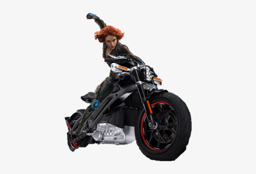 Age Of Ultron Black Widow With Bike - Cool Electric Cruiser Motorbikes, transparent png #696400