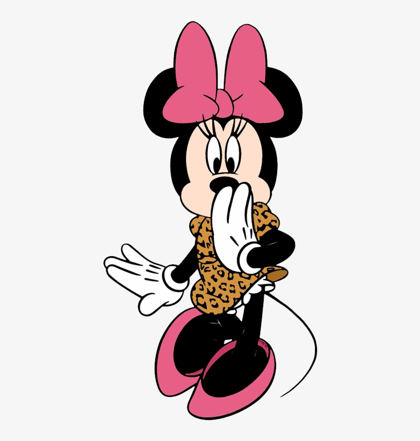 Minnie Mouse Clipart Leopard Print - Minnie Mouse Animal Print Png, transparent png #697141