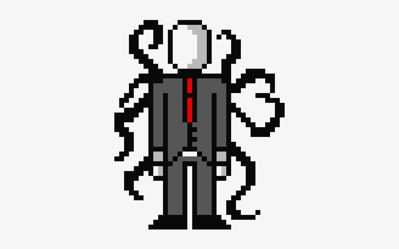 Slenderman - Pixel Art Slenderman, transparent png #697557