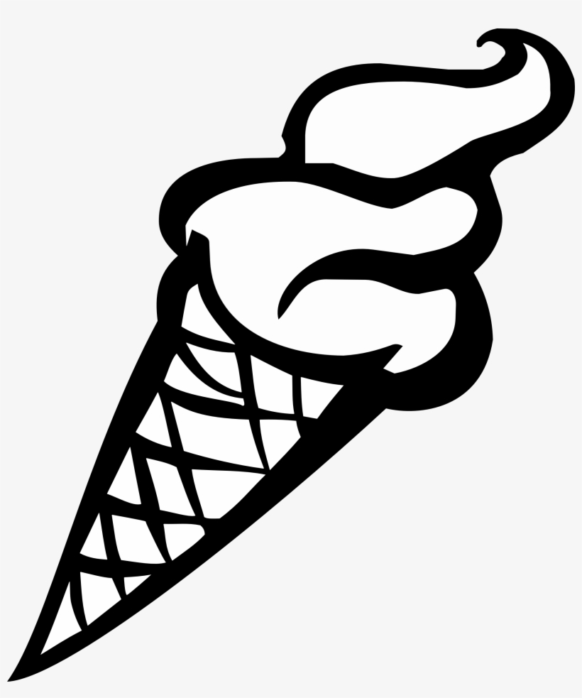 Empty Ice Cream Bowl Clip Art - Ice Cream Black And White, transparent png #697558