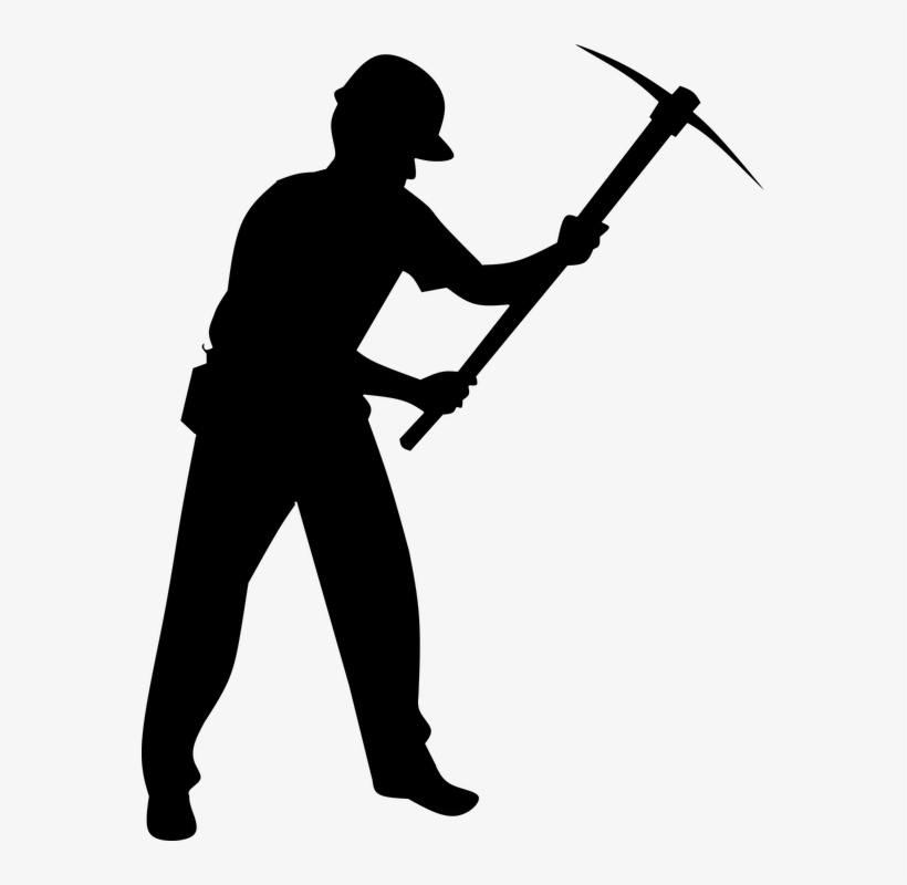 Worker, Isolated, Construction, Silhouette, Mining - Worker Silhouette, transparent png #697829
