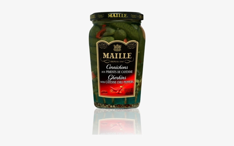 Maille Cornichons With Cayenne Chili Peppers, - Maille Mustard, transparent png #697908