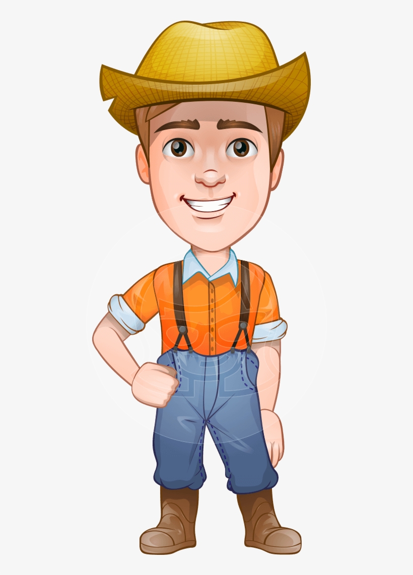 Farm Vector Transparent - Cartoon Farmer Png, transparent png #698000