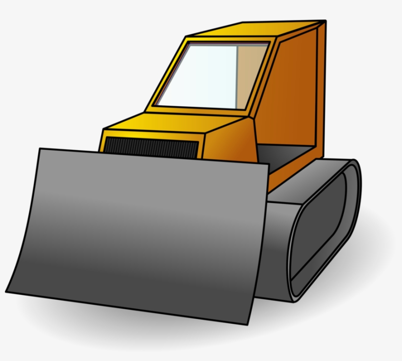 Bulldozer Construction Excavator Drawing - Cartoon Bulldozer, transparent png #698069