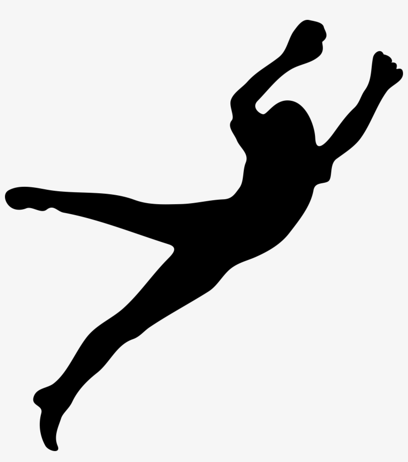 Soccer Goal Silhouette - Silhouette Person Jumping Png, transparent png #698212