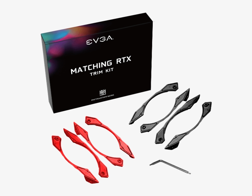 Red/black Trim Kit For Evga 20-series Dual Fan Cards - Evga Corporation, transparent png #698216
