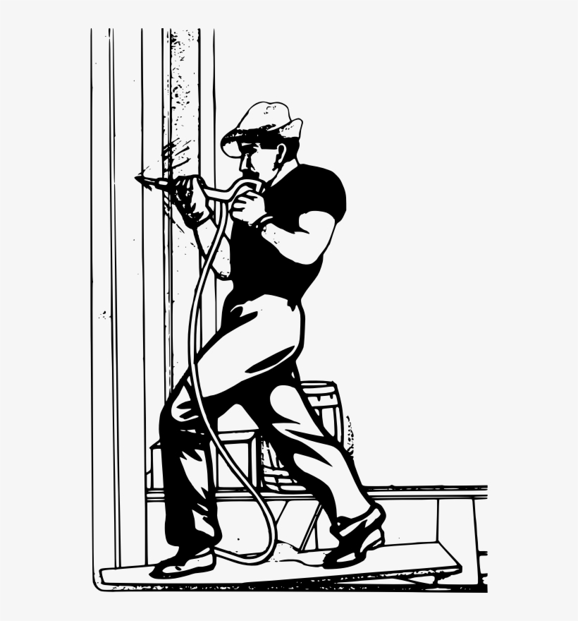 Medium Image - Construction Worker Clipart Black And White, transparent png #698474