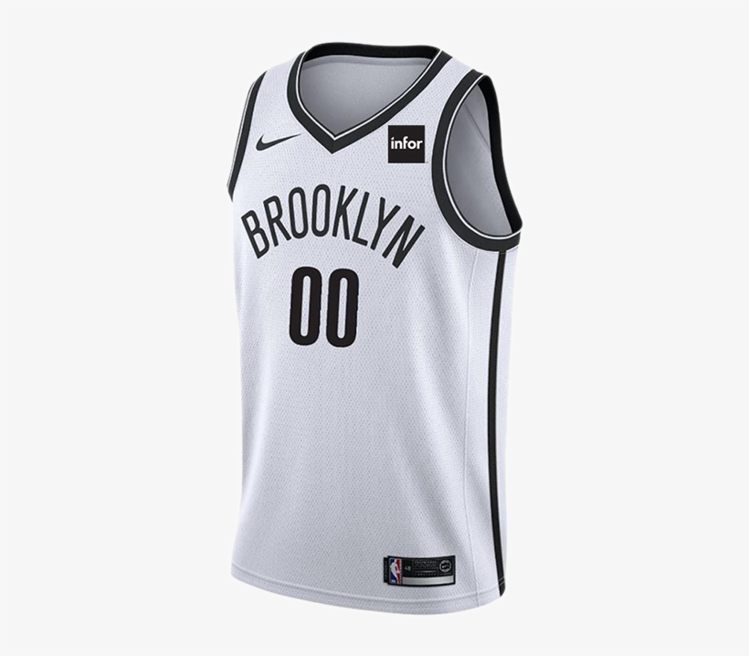 The Crisp And Clean White Brooklyn Nets Uniform Was - Black And White Brooklyn Nike Jersey, transparent png #698603
