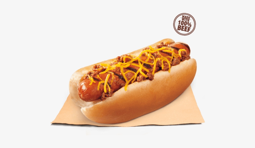 The Chili Cheese Grilled Dog Is A Flame-grilled Beef - Burger King Hot Dog Actual, transparent png #698756