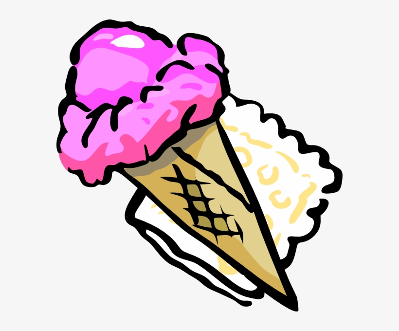 Ice Cream Scoop Clipart - Pop Art Ice Cream Cone, transparent png #698796